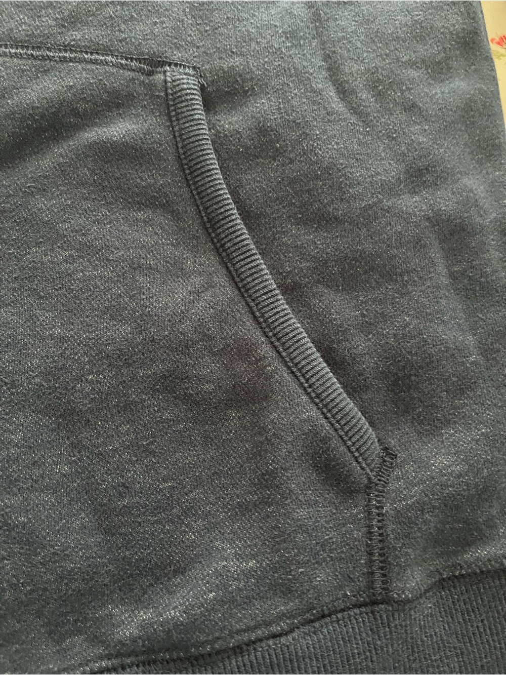 Newport Hoodie Navy Hoodie with Cream Drawcords size M - Picture 4 of 5